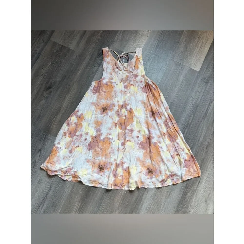 Urban Outfitters Watercolor Swingy Tank Dress XS Trapeze Flowy Feminine